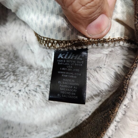 Kuhl Women's Flight Vest Size Small Hooded Soft Cozy Jacket Beige Sherpa Fleece - Picture 9 of 16